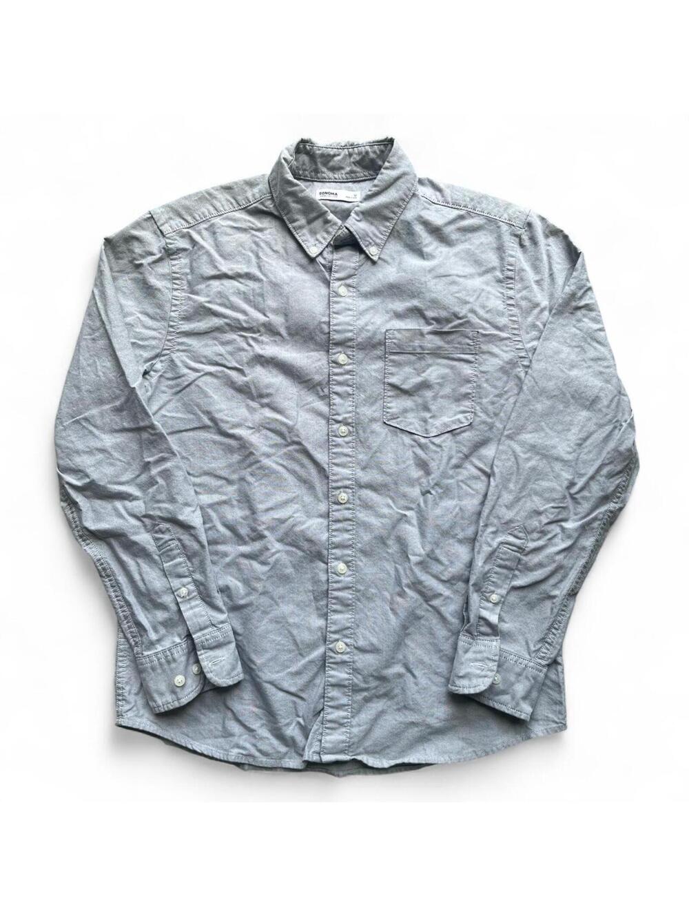 Sonoma Men’s Long Sleeve Casual Button Down Large L Shirt